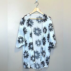 Sheer floral cover up medium